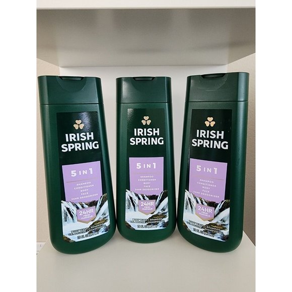 (3) Irish Spring 5 in 1 Body Wash + Shampoo & Conditioner 20 fl oz - Picture 1 of 1